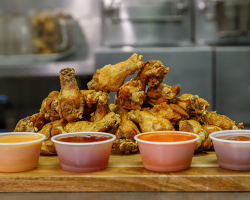 Wings Piled with Sauces 2